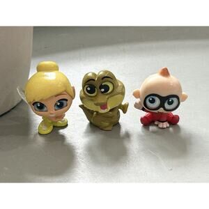Disney Doorables Series 7- Louis Alligator-Baby Jack Jack-Tinkerbell Bundle Of 3